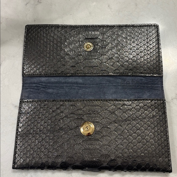 Black Python Satchel Wallet - Picture 3 of 5